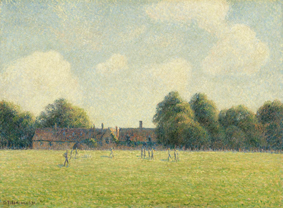 Hampton Court Green by Camille Pissarro, 1891 – art print