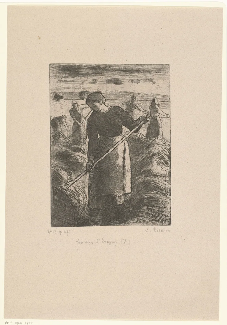 Haymakers of Éragny by Camille Pissarro – art print