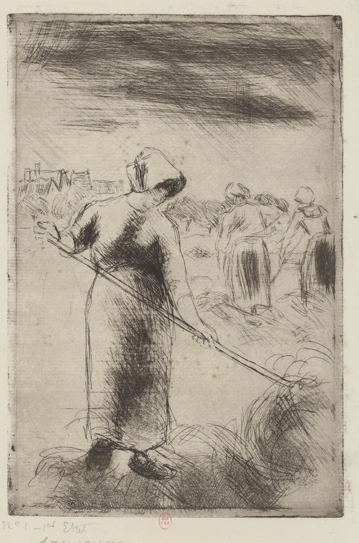 Haymakers by Camille Pissarro, 1890 – art print
