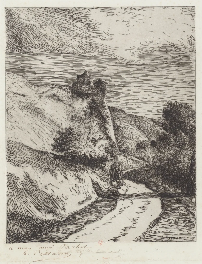 La Roche-Guyon by Camille Pissarro, 1866 – art print