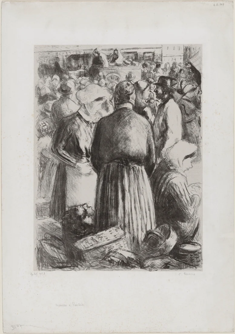 Market at Pontoise by Camille Pissarro, c. 1895 – art print