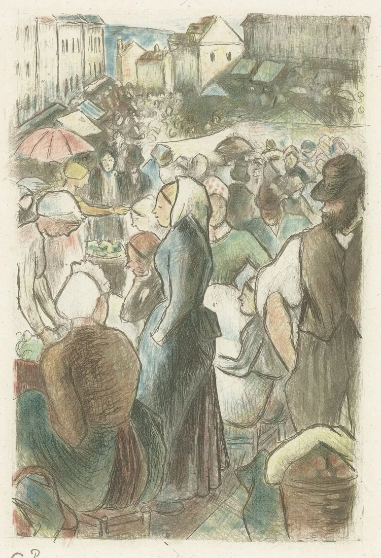 Market in Gisors by Camille Pissarro – art print