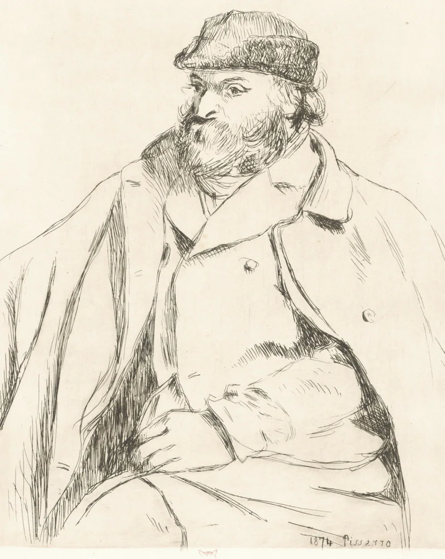Portrait of Paul Cézanne by Camille Pissarro – art print