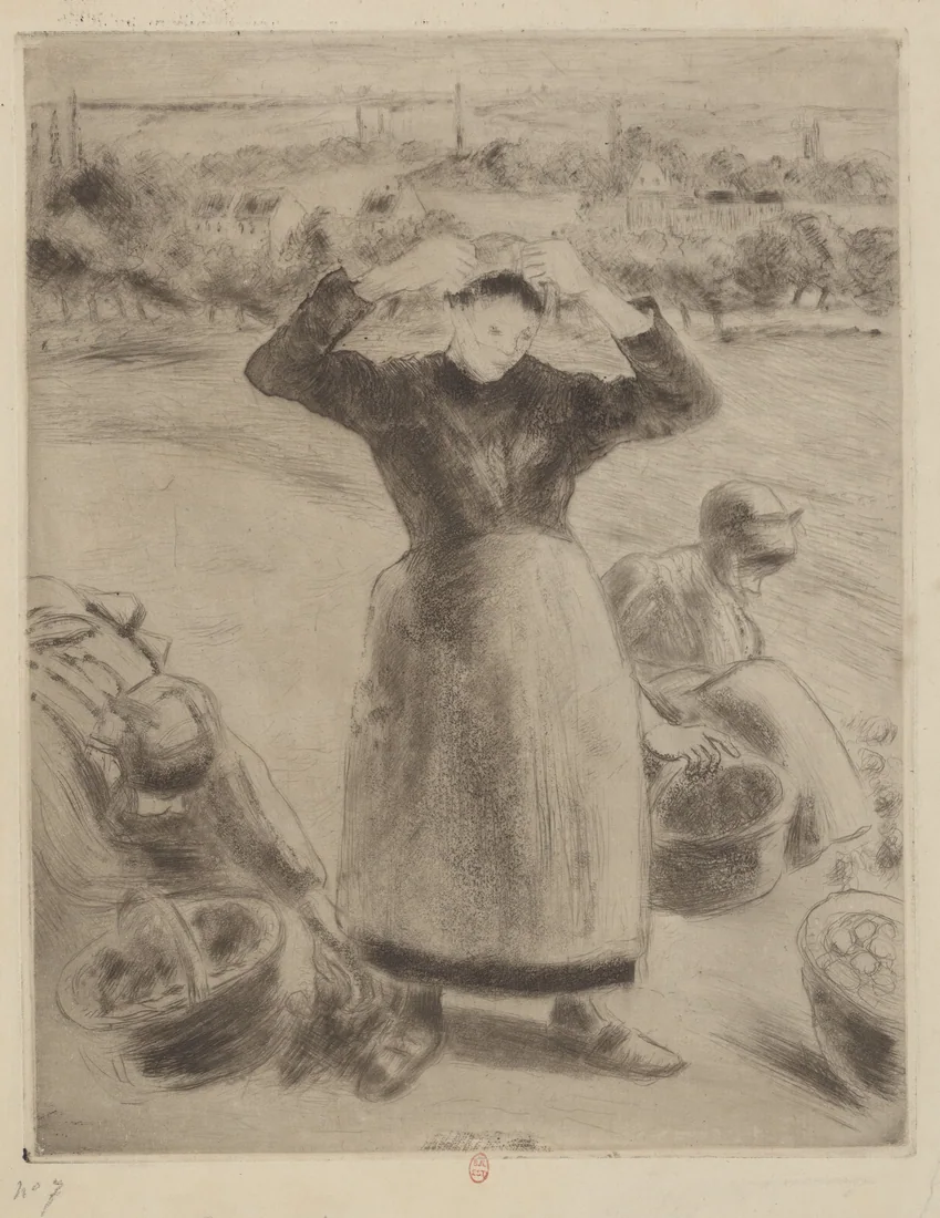 Potato Harvest by Camille Pissarro, 1886 – art print