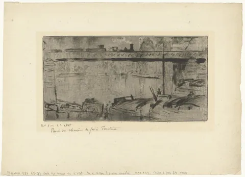Railway Bridge at Pontoise by Camille Pissarro
