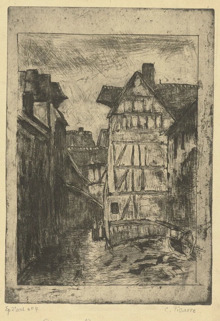 Rue Géricault, Rouen by Camille Pissarro – art print