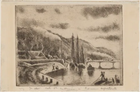 Sainte-Catherine Hill, Rouen by Camille Pissarro