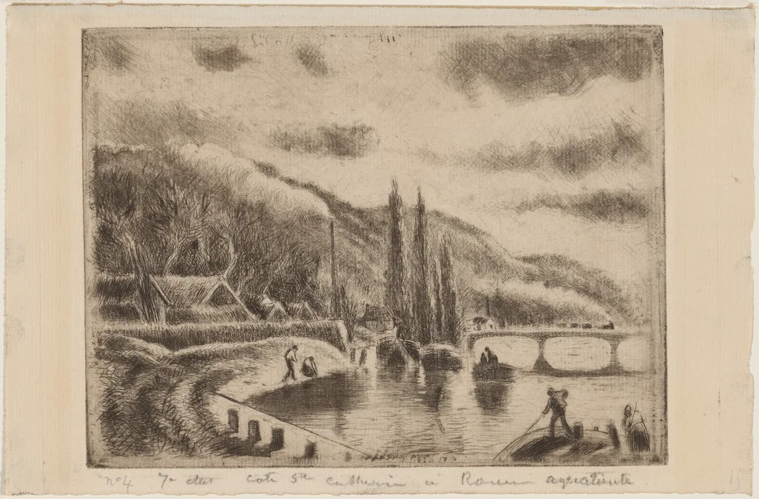 Sainte-Catherine Hill, Rouen by Camille Pissarro, c. 1884 – art print