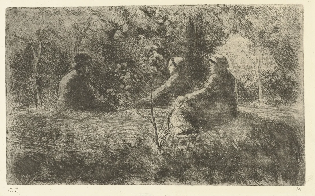 Sunday Rest in the Forest by Camille Pissarro – art print