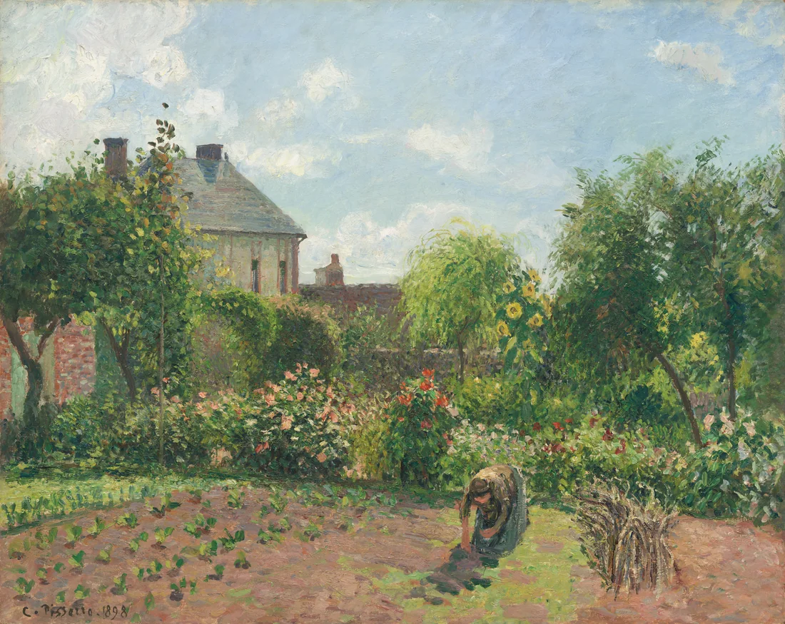 The Artist's Garden at Eragny by Camille Pissarro, 1898 – art print