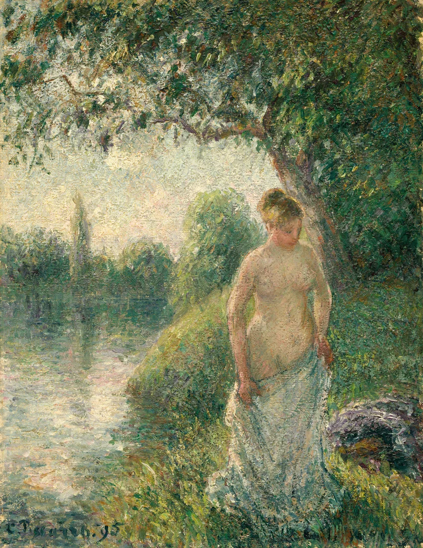 The Bather by Camille Pissarro, 1895 – art print