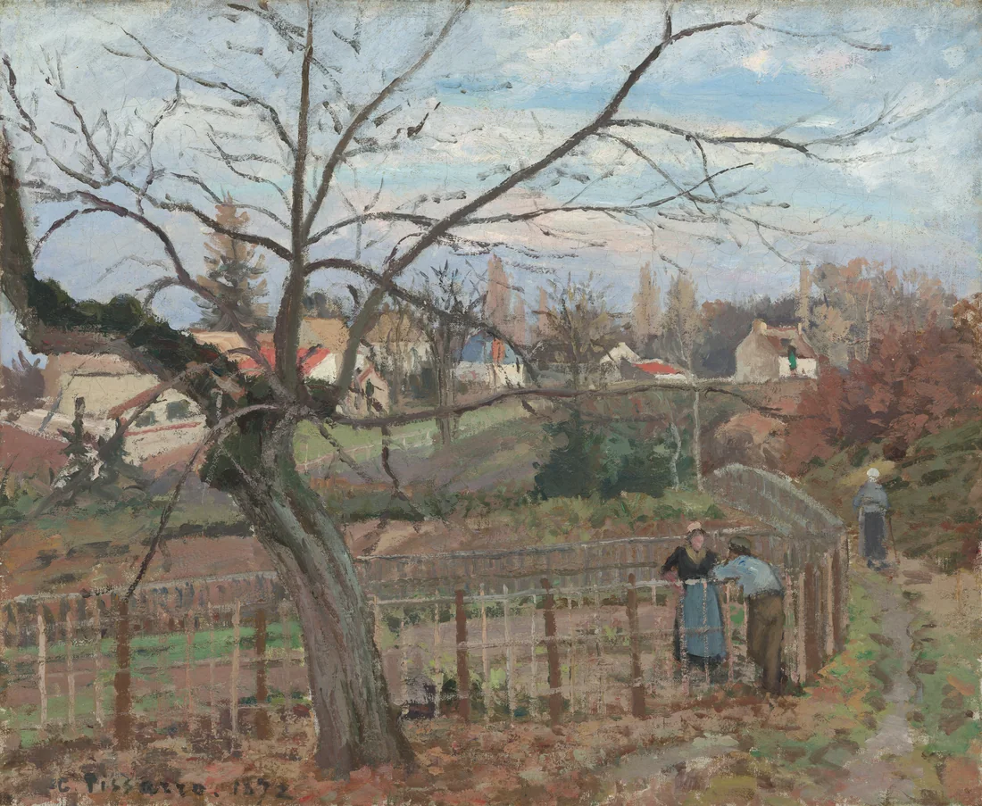 The Fence by Camille Pissarro, 1872 – art print