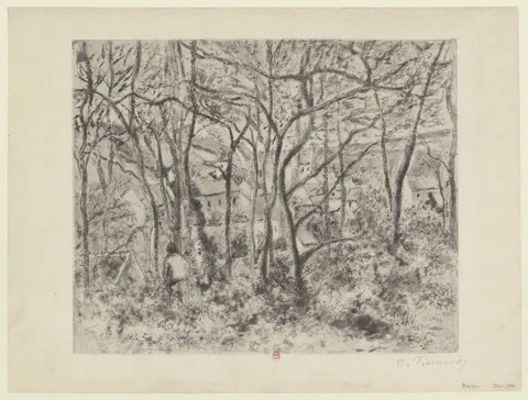 Woodland Landscape at L'Hermitage, Pontoise by Camille Pissarro