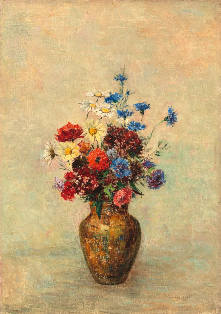 Flowers in a Vase by Odilon Redon, c. 1910 – art print