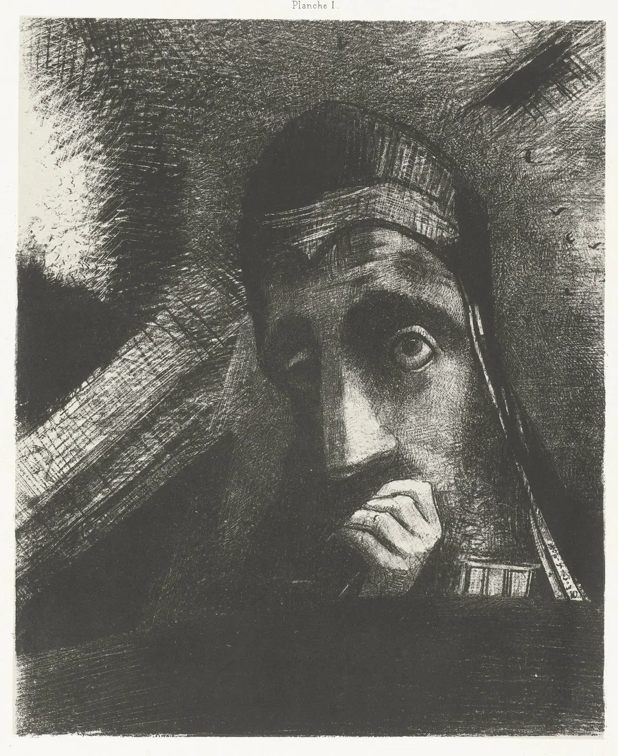 In My Dream I Saw a Mysterious Face in the Sky by Odilon Redon – art print