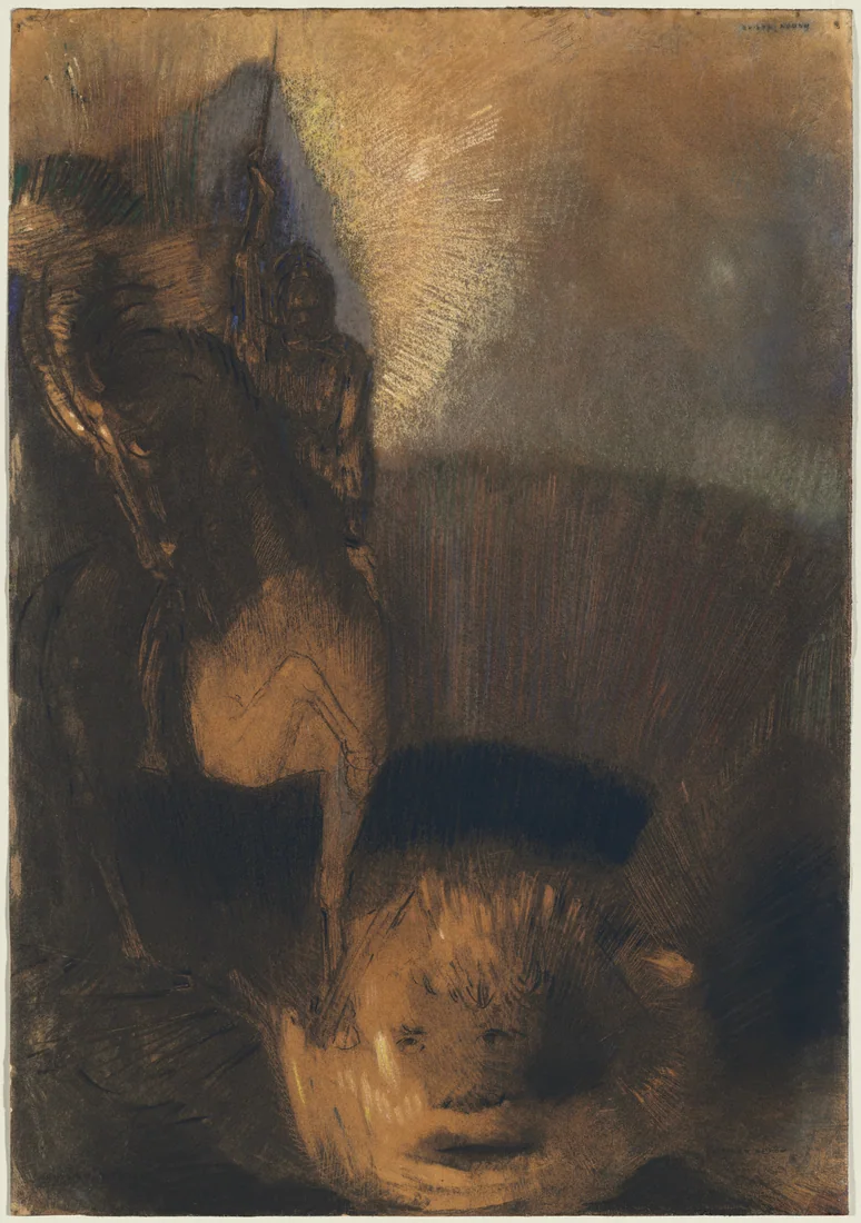 Saint George and the Dragon by Odilon Redon, 1880s and c. 1892 – art print