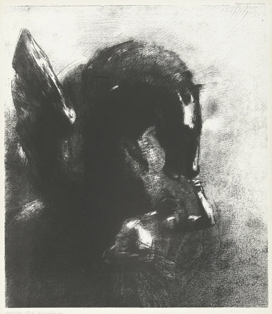 The Captive Pegasus by Odilon Redon – art print