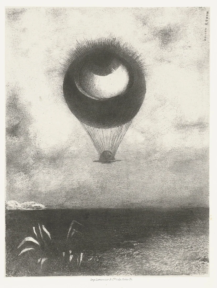 The Eye, Like a Strange Balloon, Mounts Toward Infinity by Odilon Redon – art print