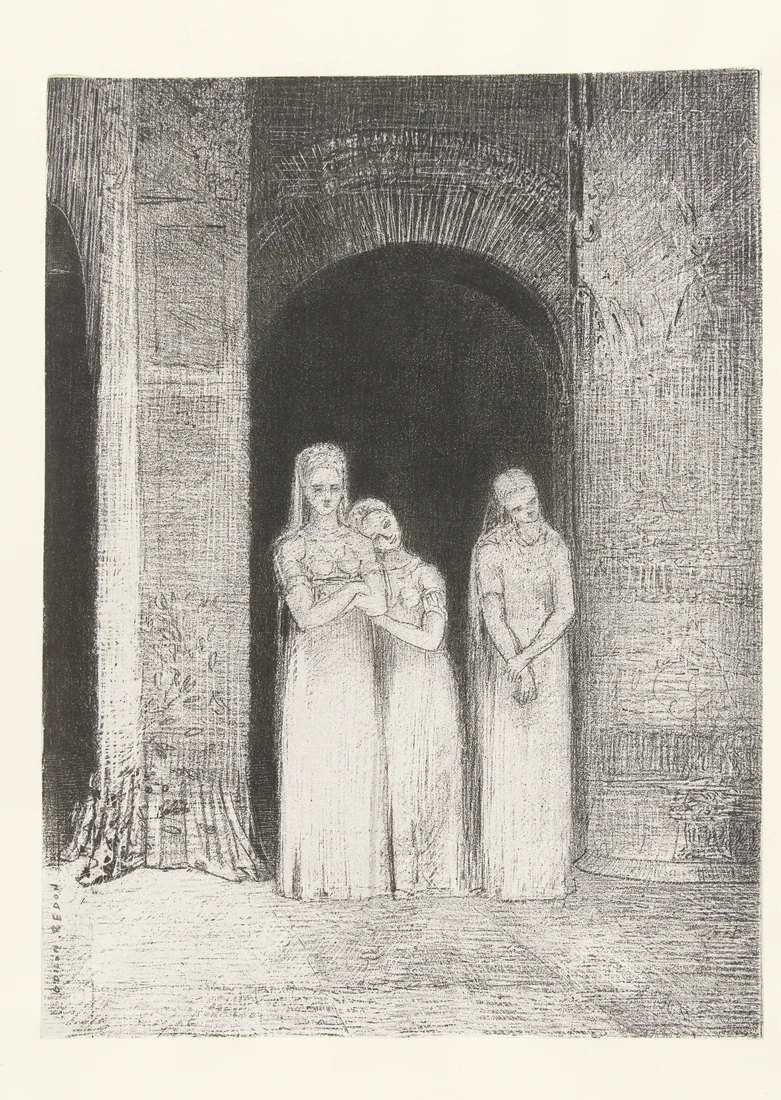 The Priestesses Were Keeping Watch by Odilon Redon – art print