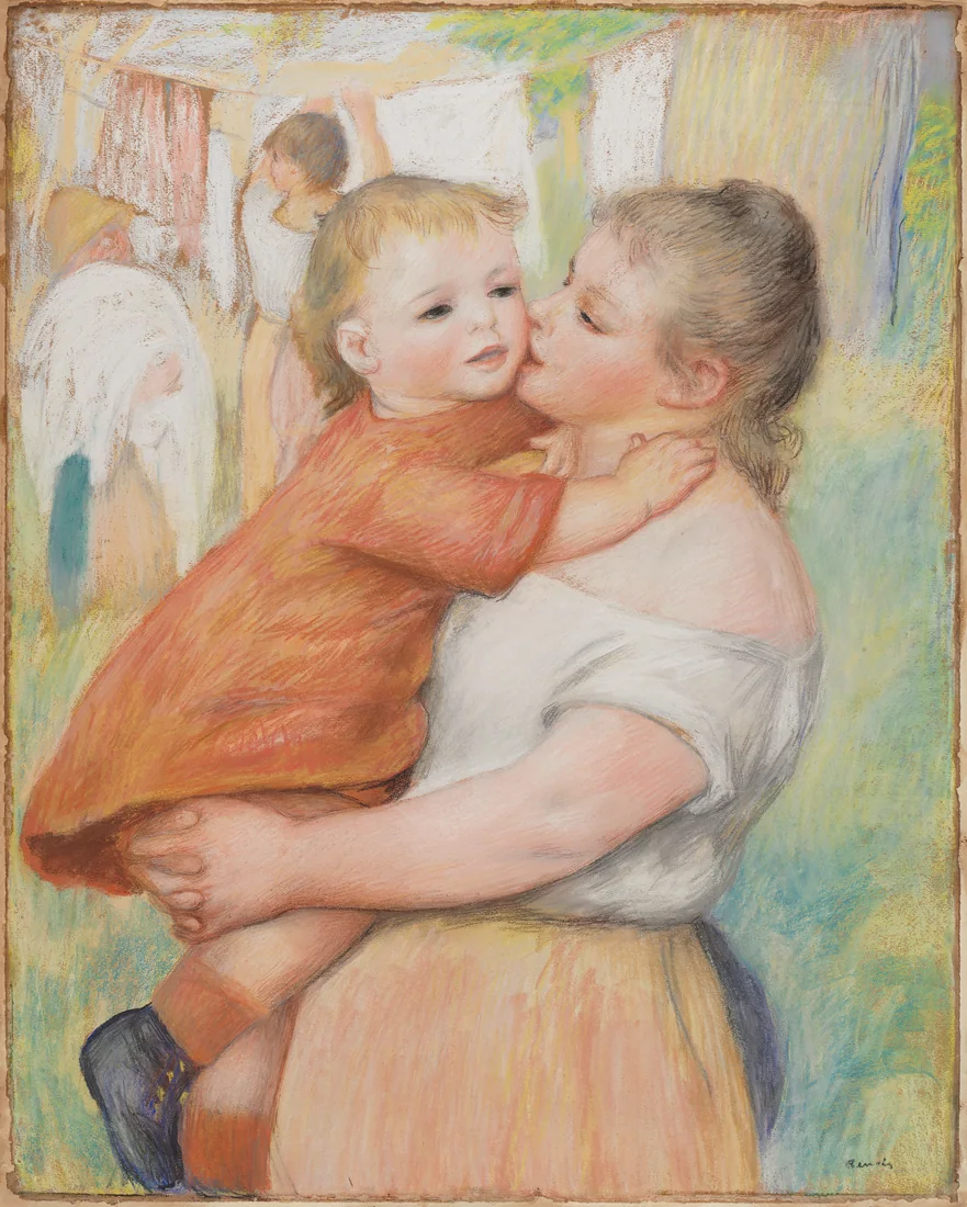 Laundress and Her Child (Aline and Pierre) by Pierre-Auguste Renoir, c. 1886 – art print