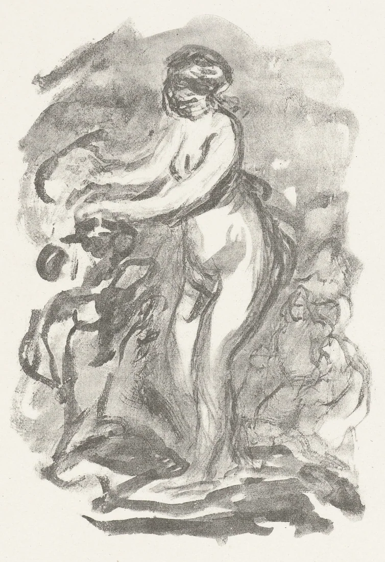 Woman with a Vine by Pierre-Auguste Renoir – art print