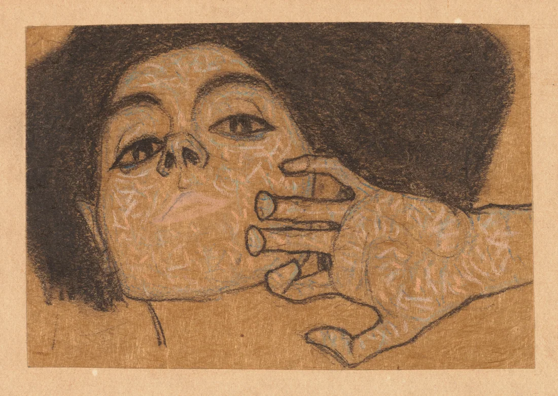 Head of a Woman by Egon Schiele, 1908 – art print