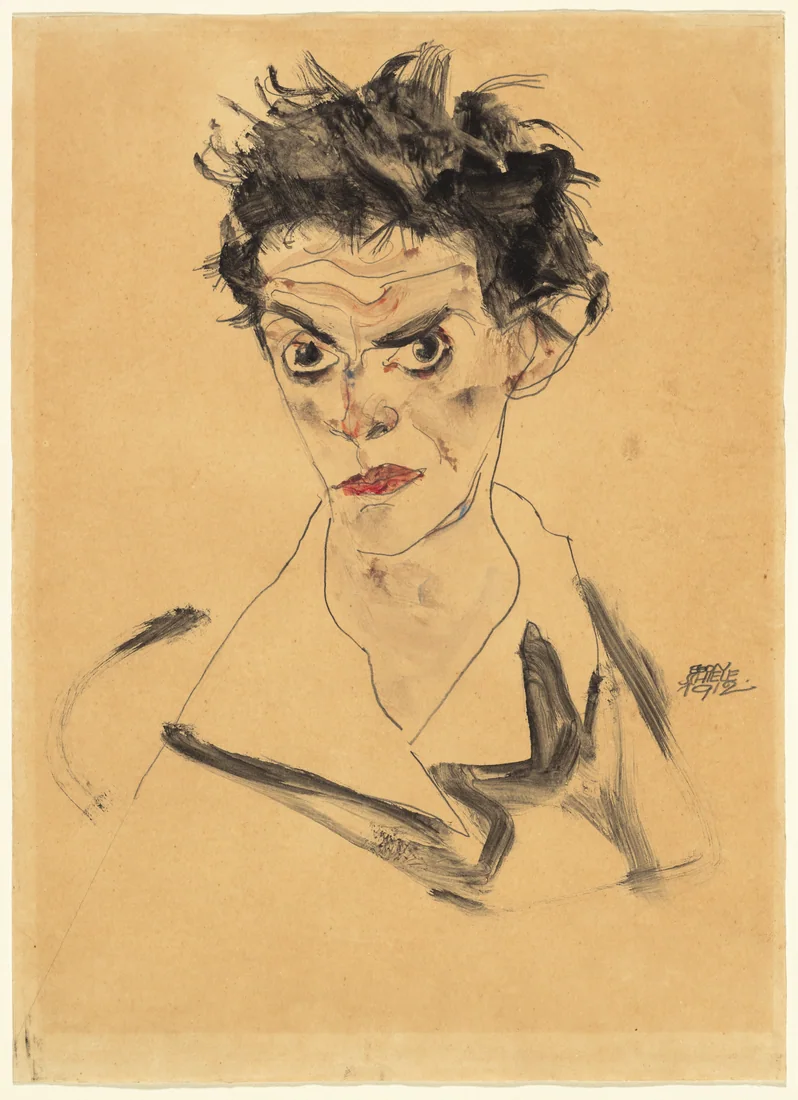 Self-Portrait by Egon Schiele, 1912 – art print