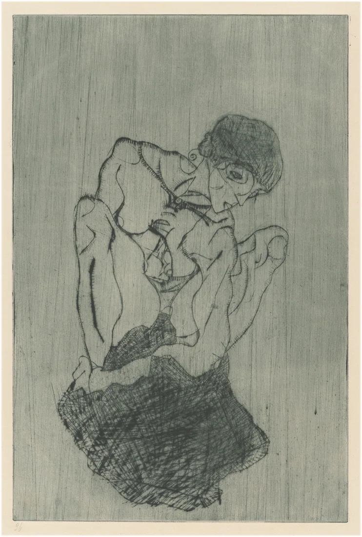 Sorrow by Egon Schiele, 1914, published 1922 – art print