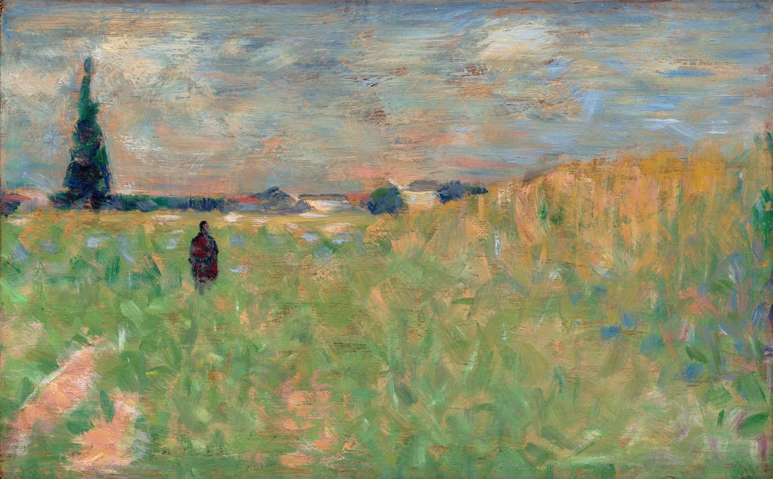 A Summer Landscape by Georges Seurat, 1883 – art print