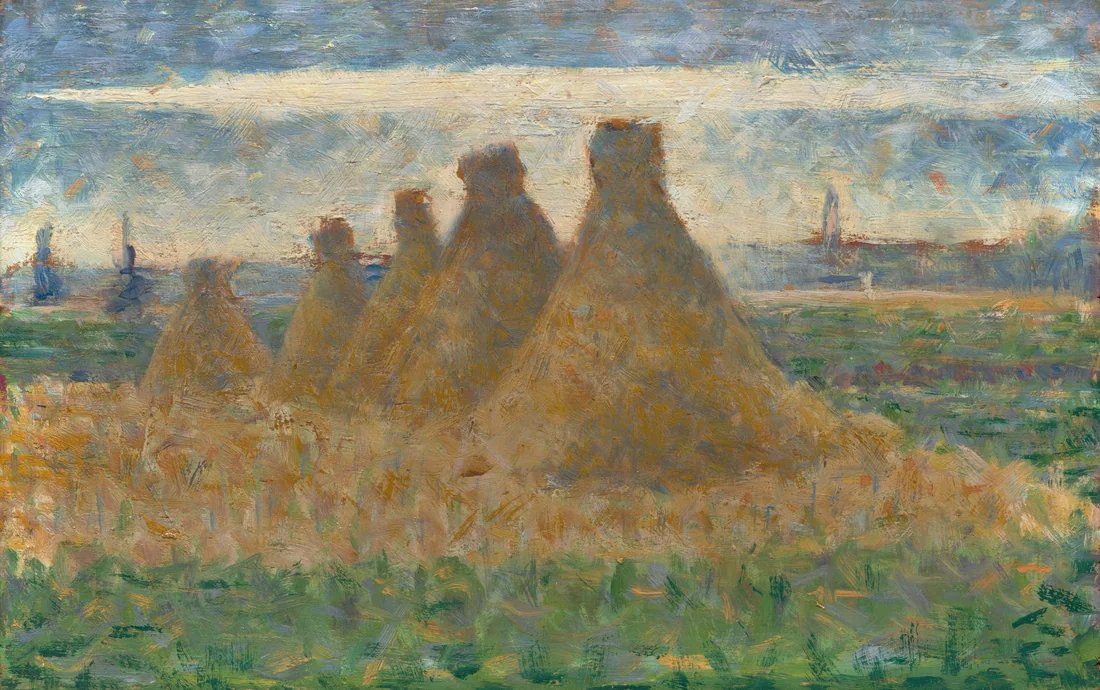 Haystacks by Georges Seurat, c. 1882 – art print