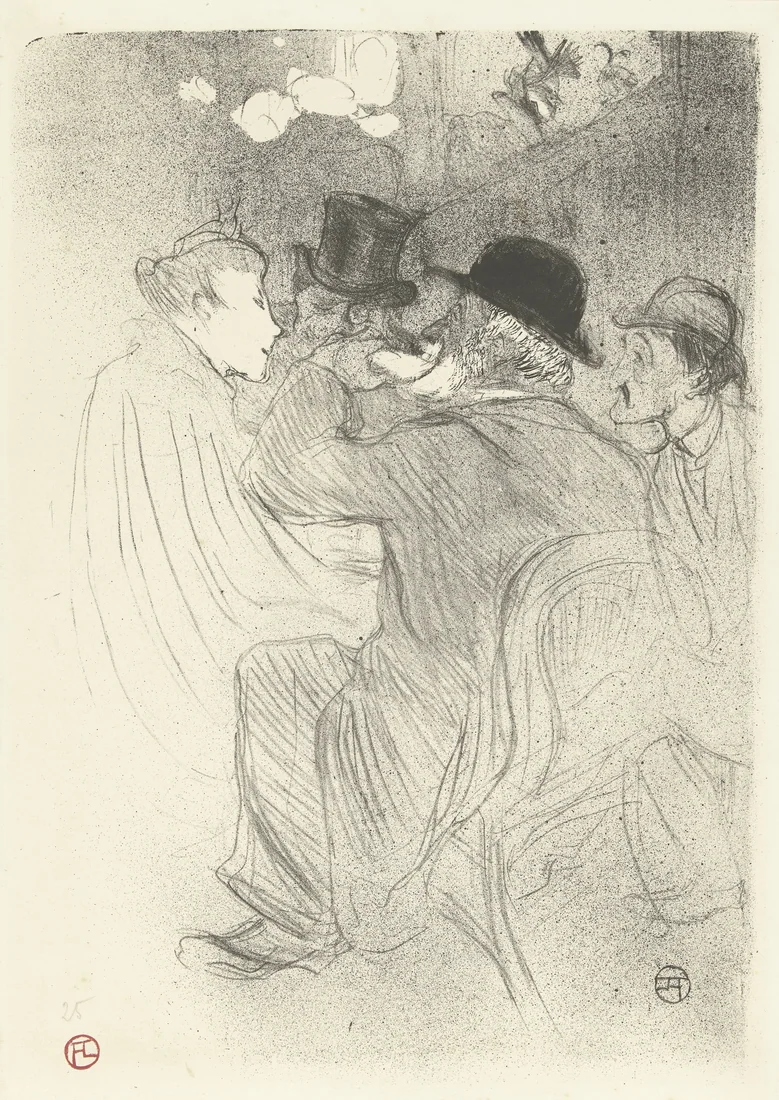 At the Moulin Rouge by Henri de Toulouse-Lautrec – art print