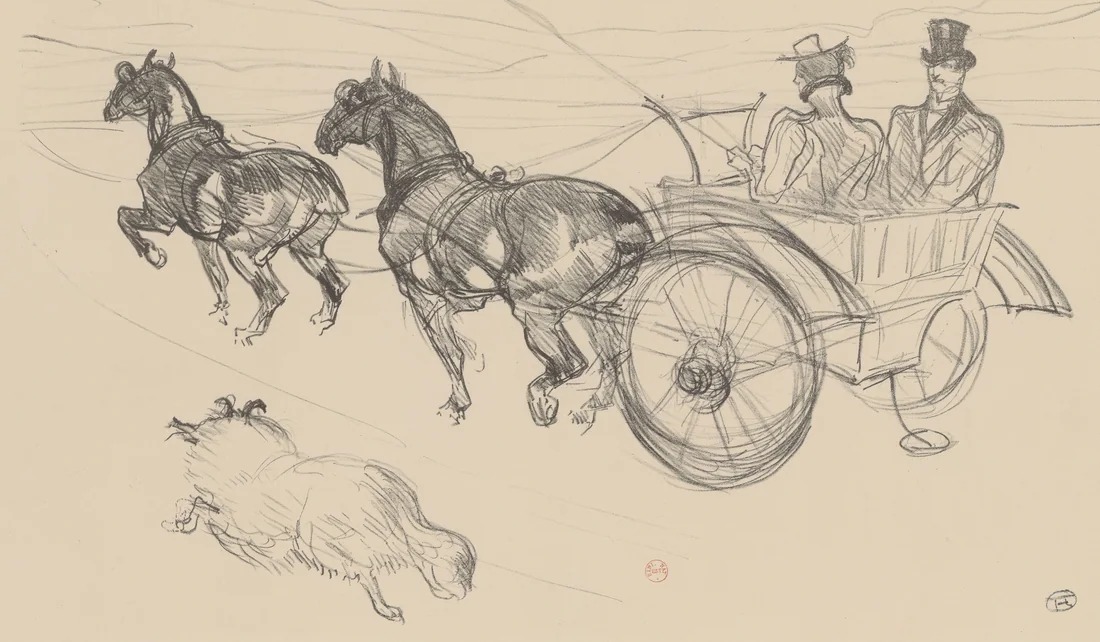Double Harness by Henri de Toulouse-Lautrec, 1897 – art print