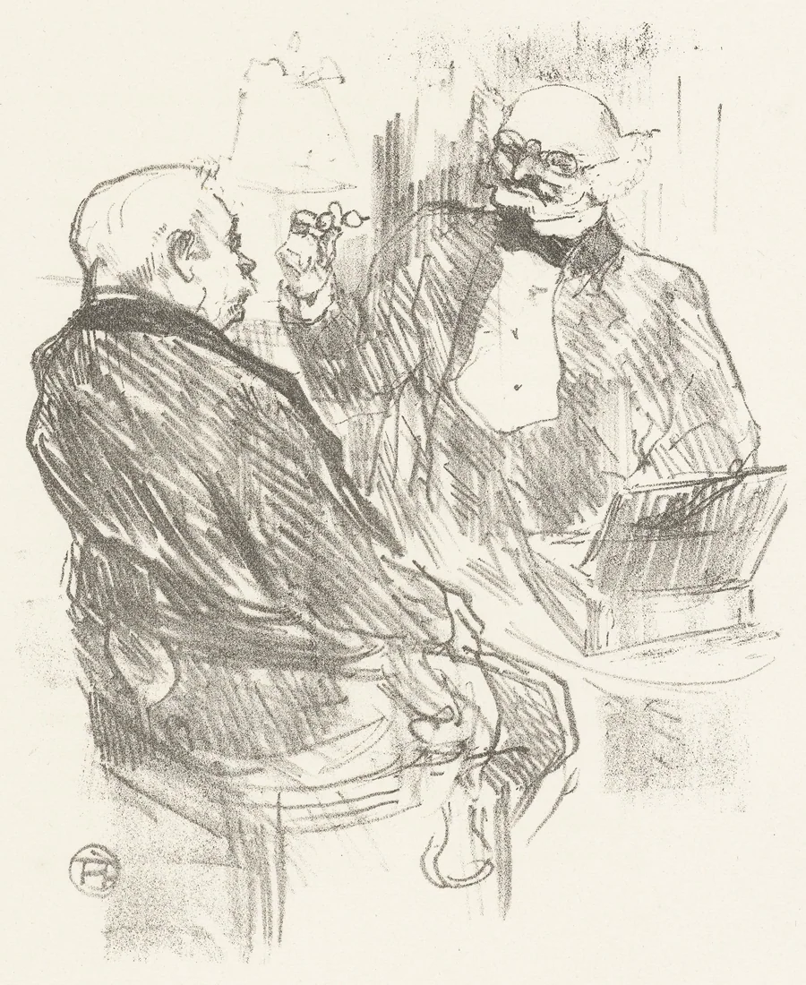 Georges Clemenceau and the Ophthalmologist Mayer by Henri de Toulouse-Lautrec – art print
