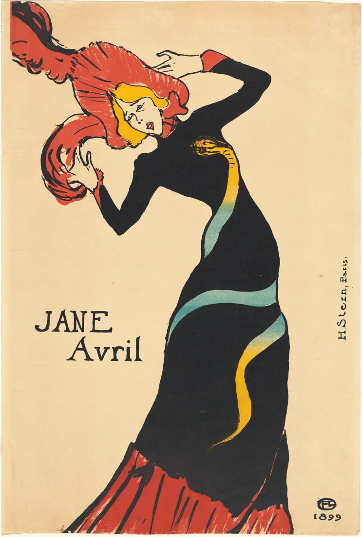 Jane Avril by Henri de Toulouse-Lautrec, 1899 – art print