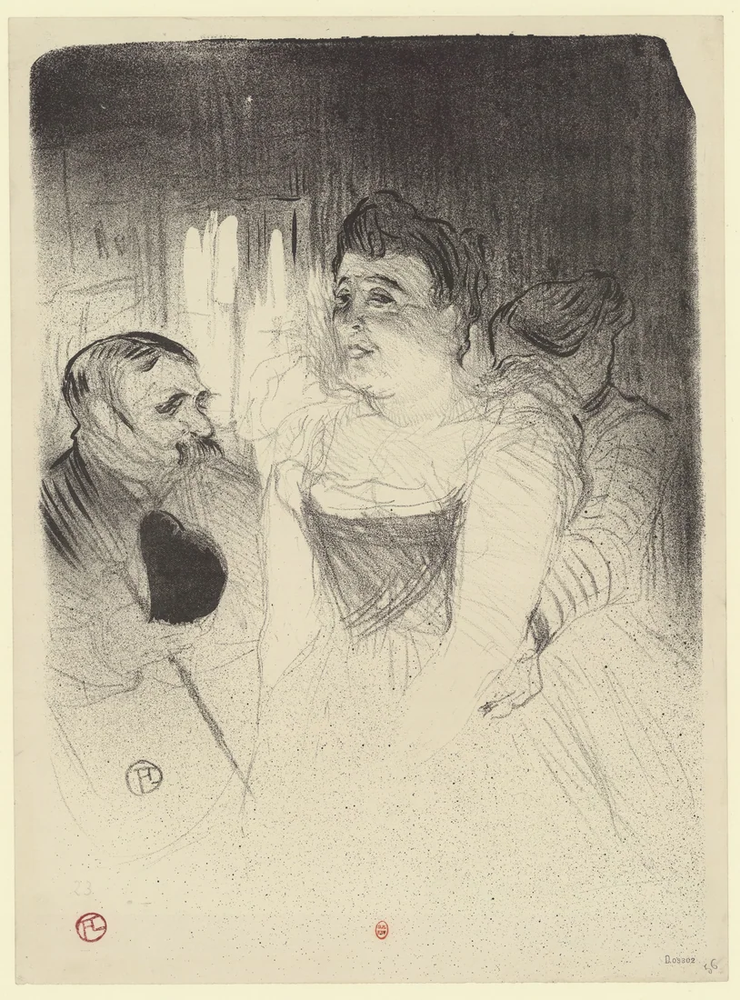 Judic and Dihau (The Corset Fitting) by Henri de Toulouse-Lautrec, 1894 – art print