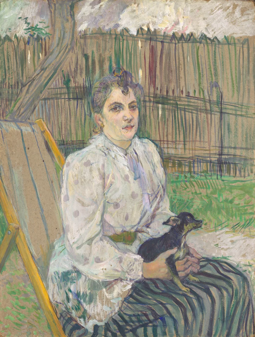 Lady with a Dog by Henri de Toulouse-Lautrec, 1891 – art print