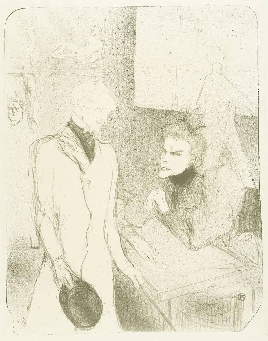 Portrait of Marthe Brandès and Charles le Bargy by Henri de Toulouse-Lautrec – art print