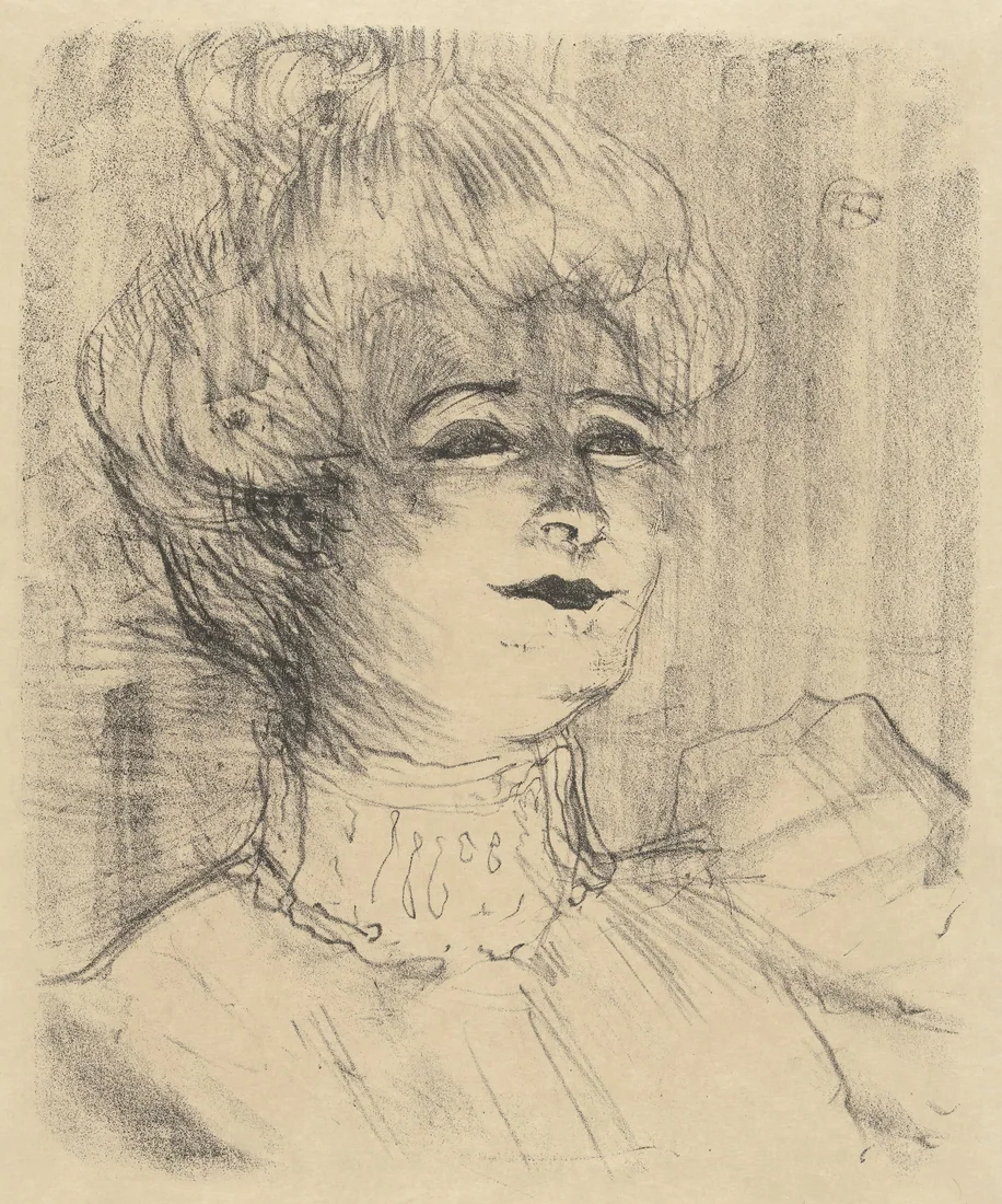 Portrait of the actress Marie-Louise Marsy by Henri de Toulouse-Lautrec – art print