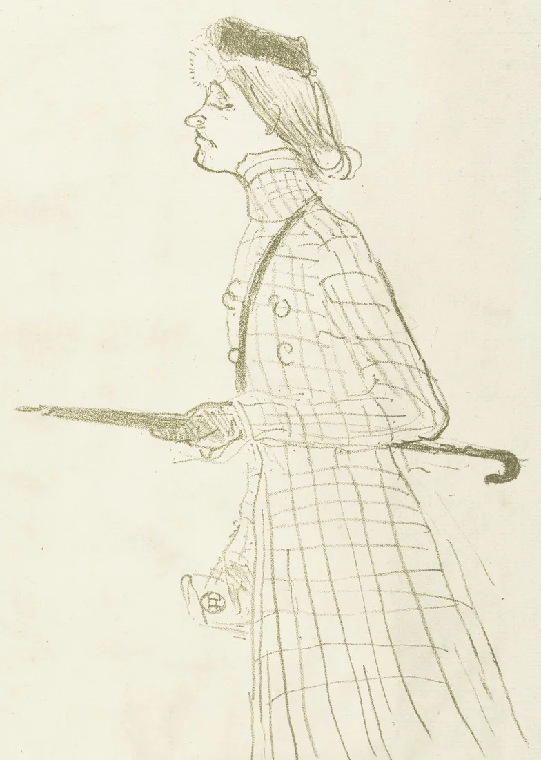 Portrait of the actress Yvette Guilbert by Henri de Toulouse-Lautrec – art print
