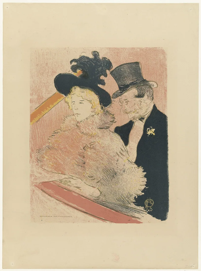 Poster for an ink manufacturer with Émilienne d'Alençon and Gabriel Tapié by Henri de Toulouse-Lautrec – art print