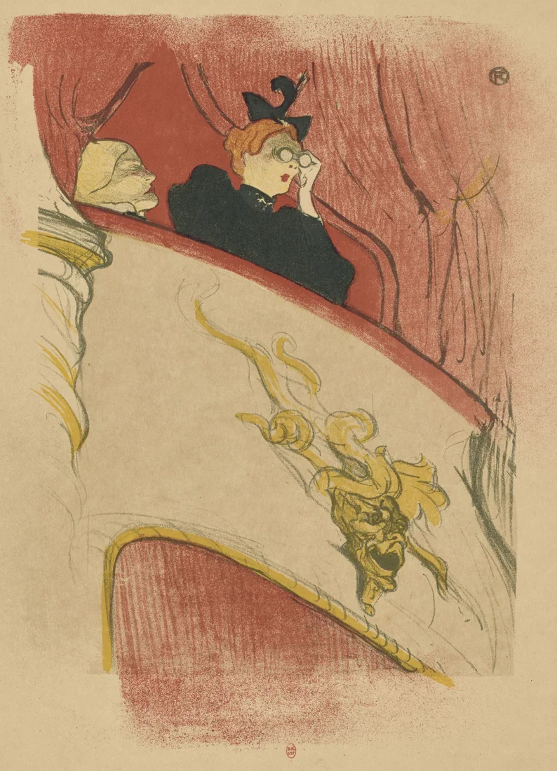 The Box with the Gilded Mask by Henri de Toulouse-Lautrec, 1893 – art print