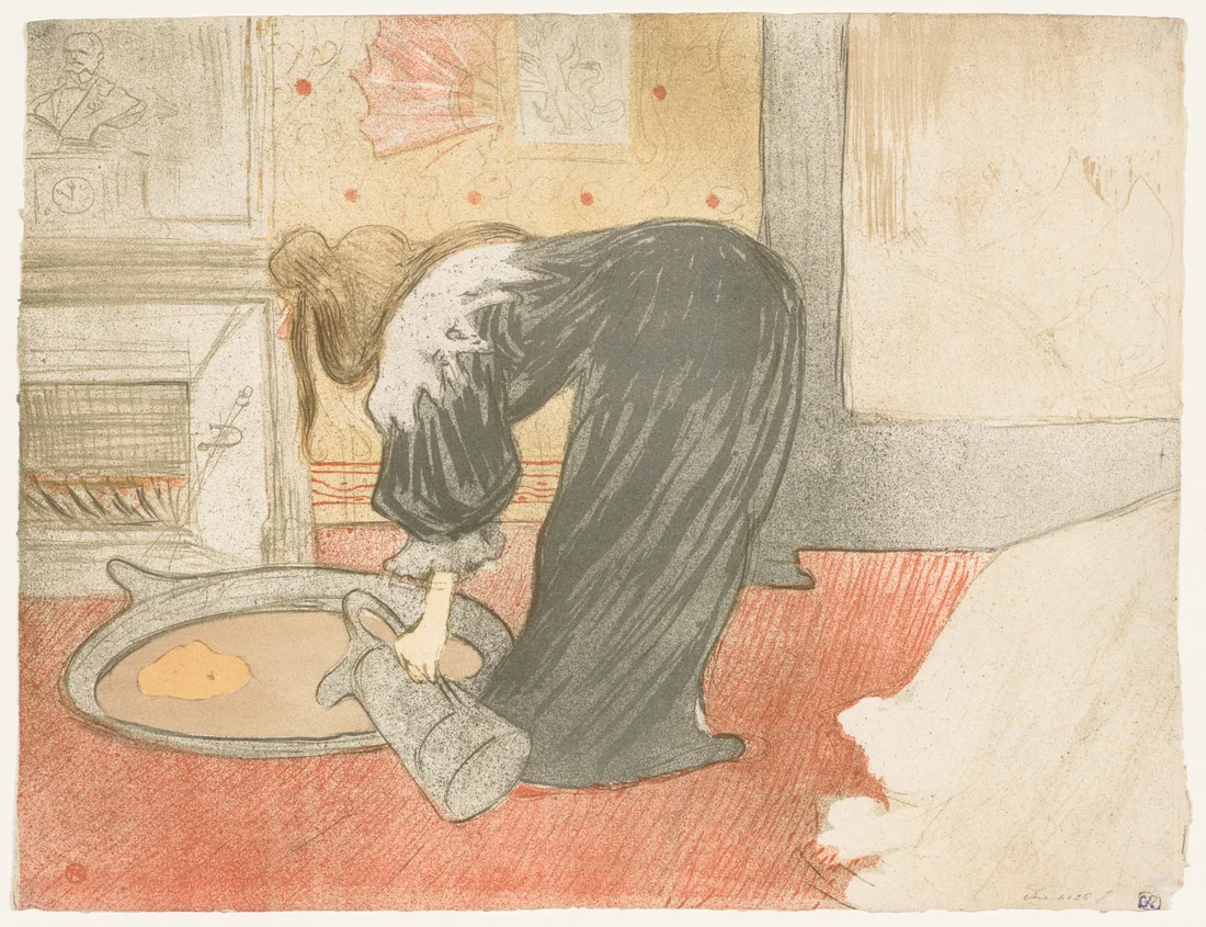 Woman at the Tub (from the series Elles) by Henri de Toulouse-Lautrec, 1896 – art print