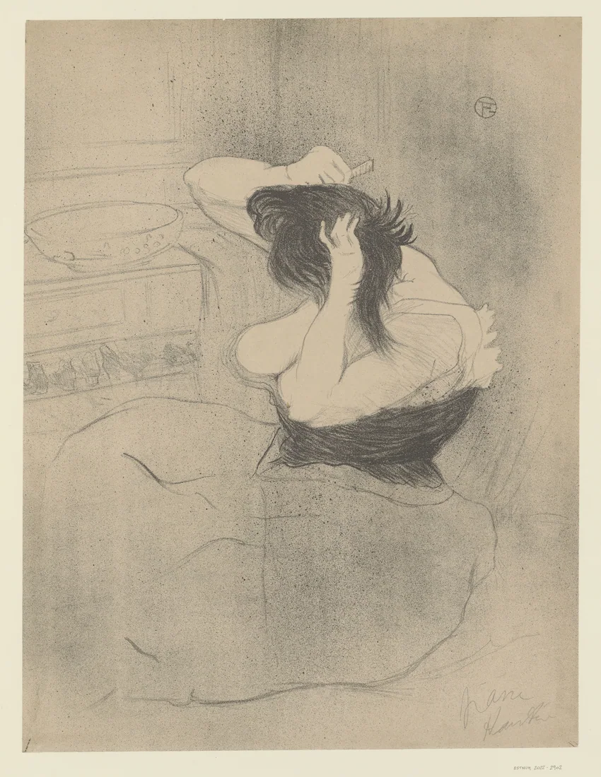Woman Combing Her Hair (The Coiffure) by Henri de Toulouse-Lautrec, 1896 – art print