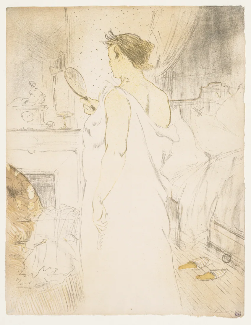 Woman with a Hand Mirror (from the series Elles) by Henri de Toulouse-Lautrec, 1896 – art print