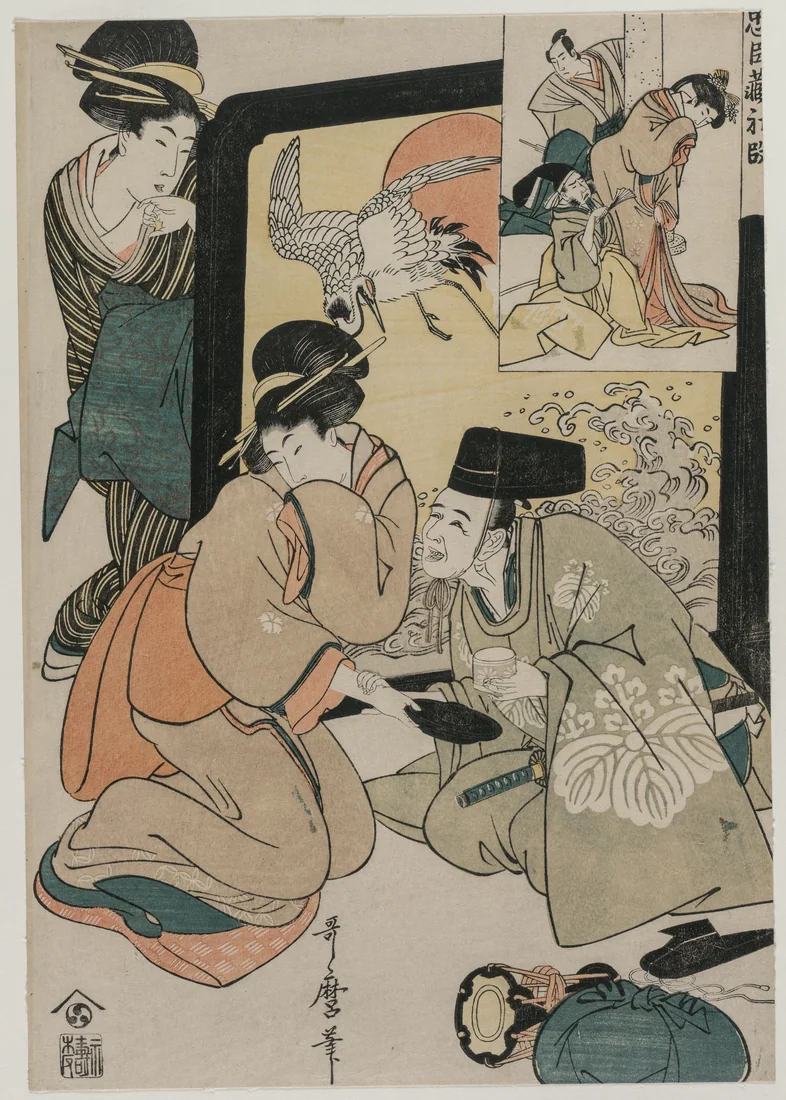 Chushingura: Act I by Kitagawa Utamaro, late 1790s – art print