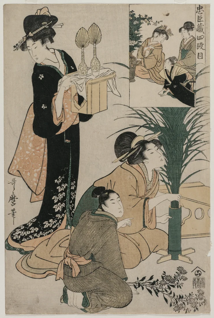 Chushingura: Act IV by Kitagawa Utamaro, late 1790s – art print