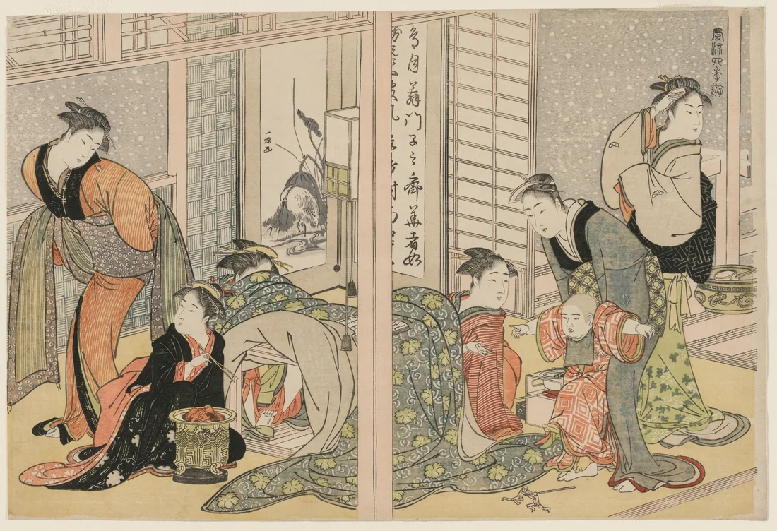 Elegant Pleasures of the Four Seasons by Kitagawa Utamaro, c. 1782 – art print