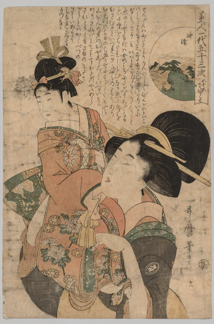 Nakatsu (from the series Fifty-three Stations in the Life of a Beauty) by Kitagawa Utamaro, c. 1803 – art print