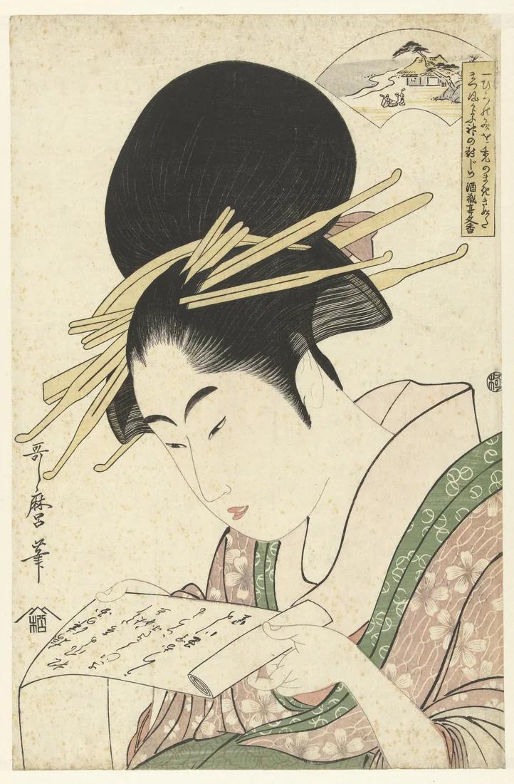 The Six Tama Rivers by Kitagawa Utamaro – art print