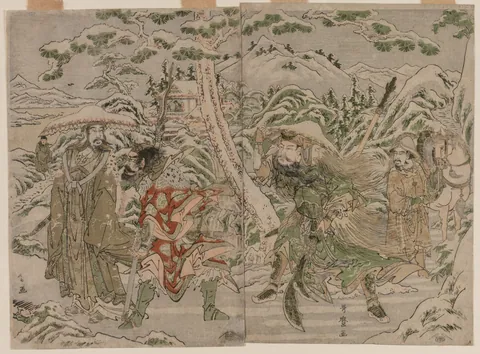 Winter Scene from the Romance of the Three Kingdoms by Kitagawa Utamaro